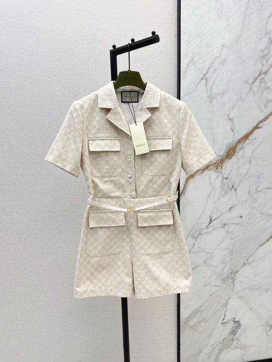 Gu 25ss jacquard jumpsuit