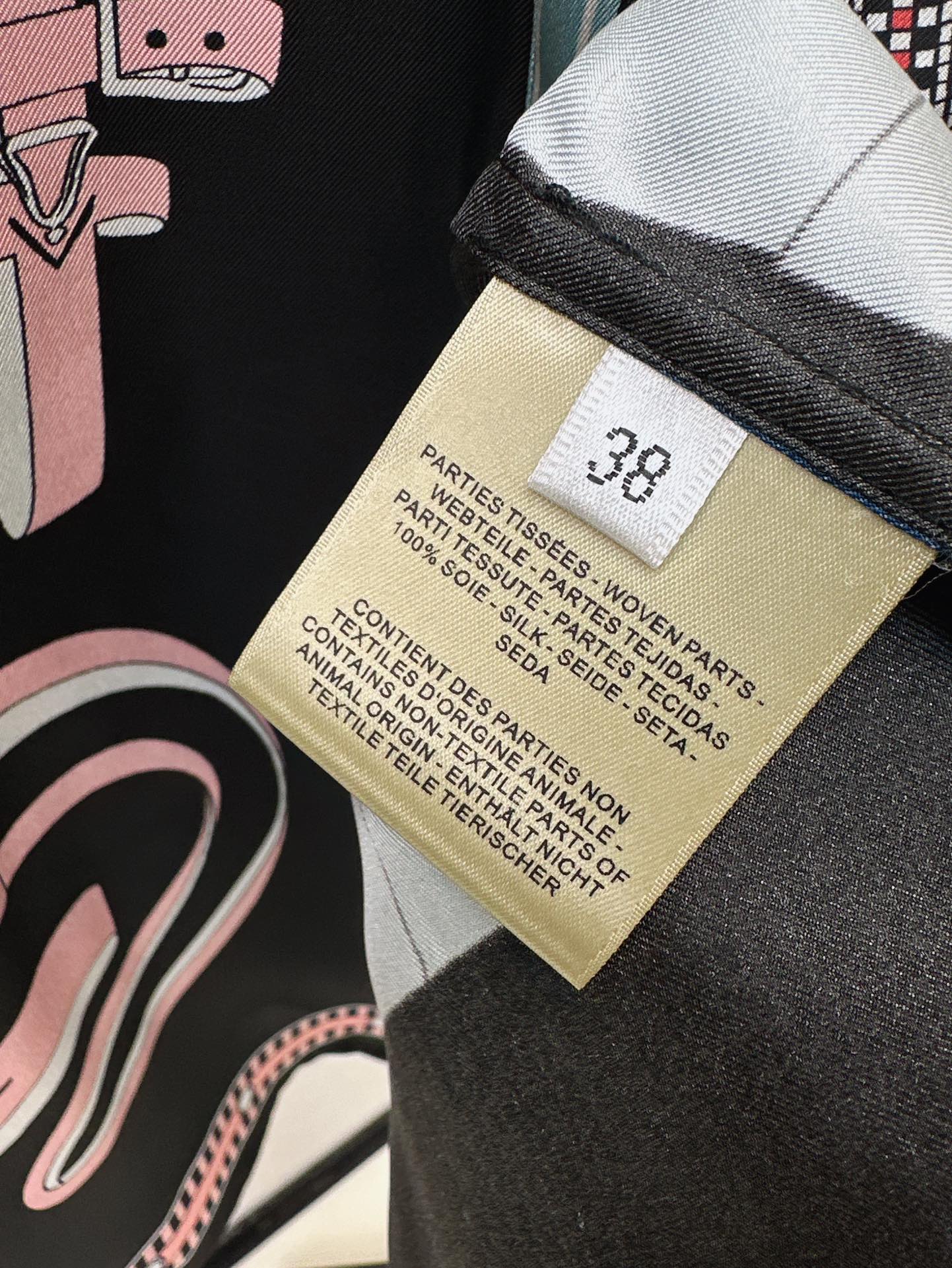 H 25ss silk print shirt