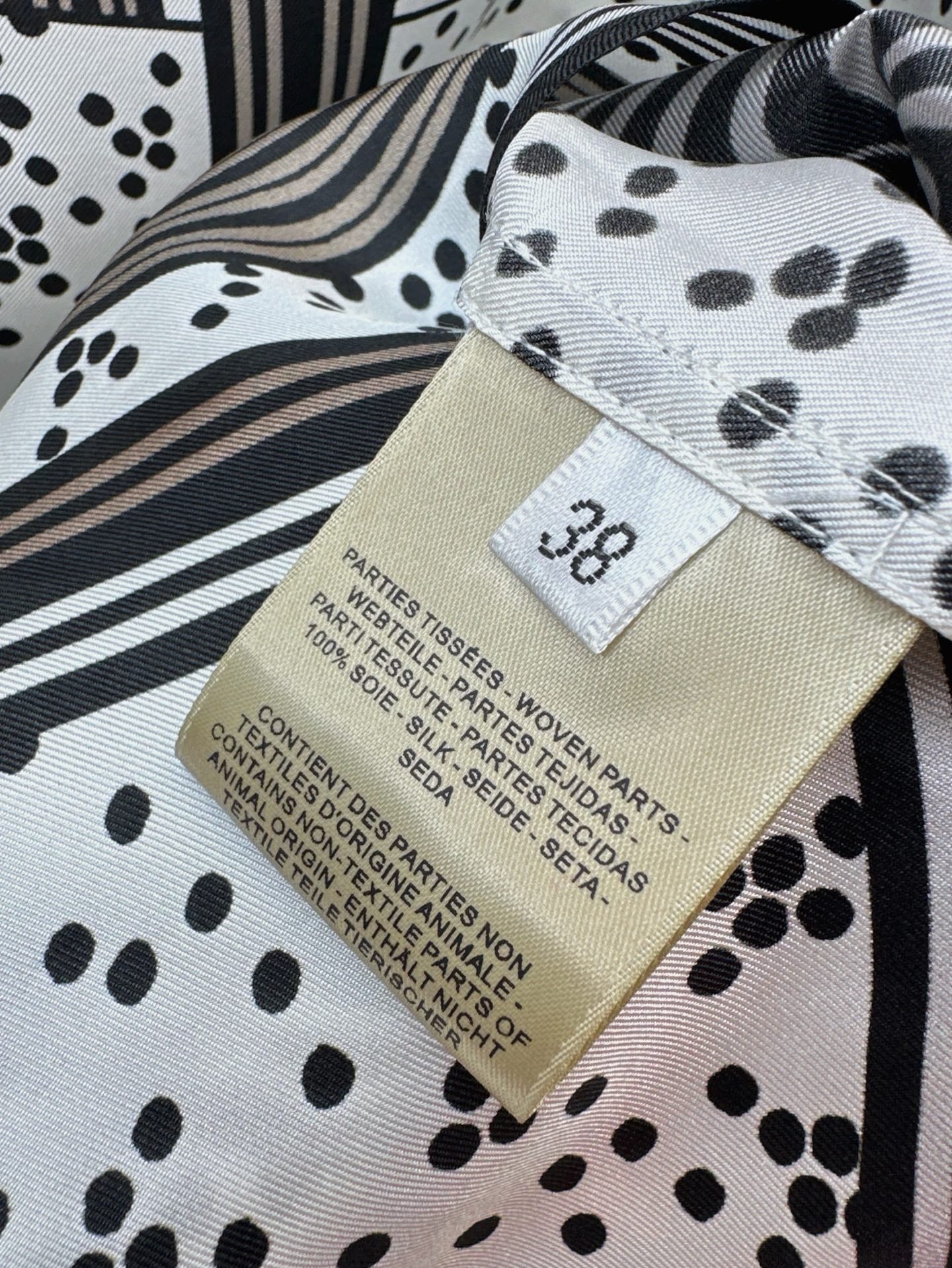 He 25ss print silk dress