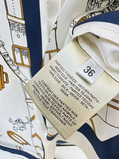 He 25ss print silk shirt
