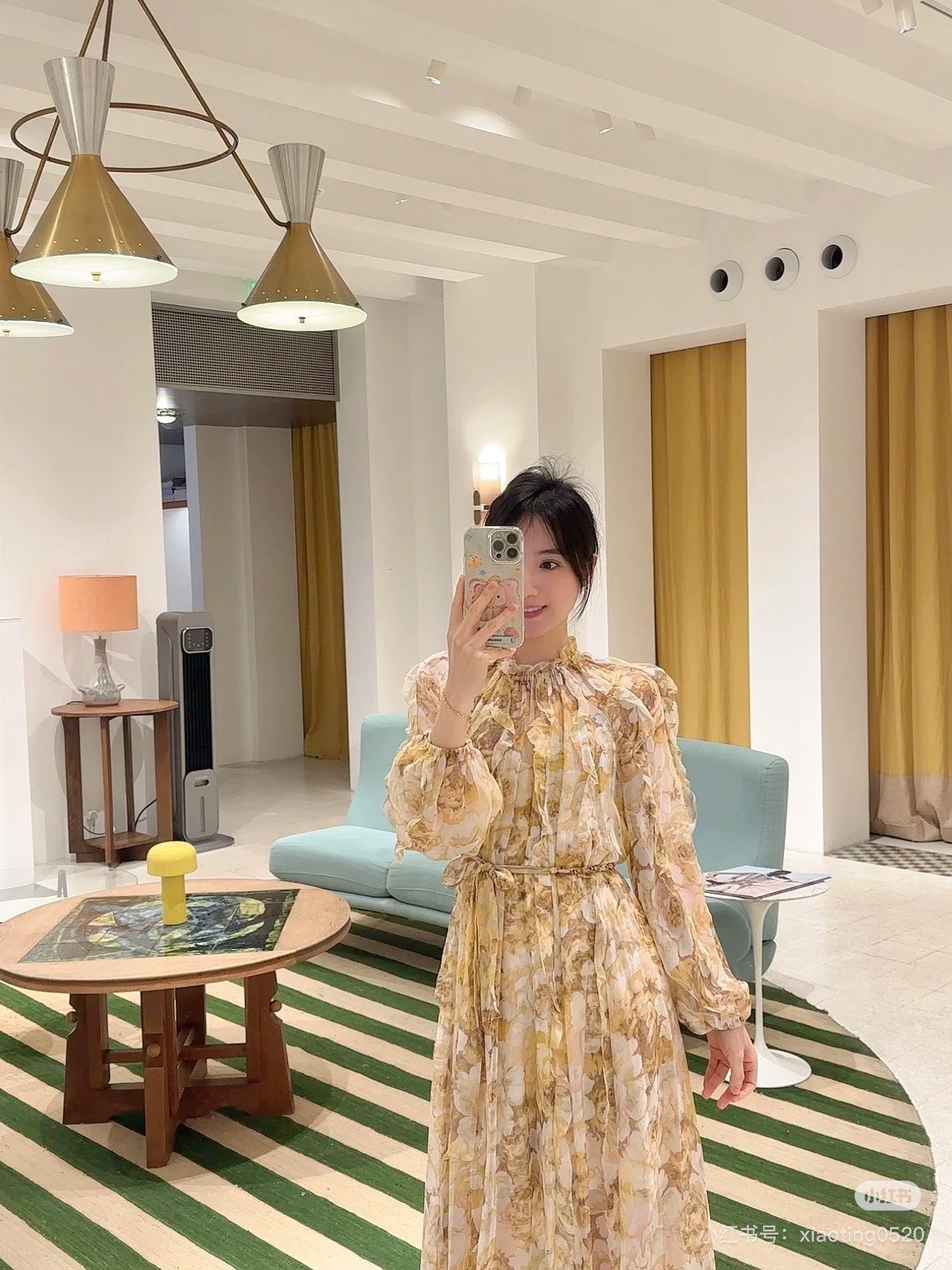zimm 25ss Silk print dress