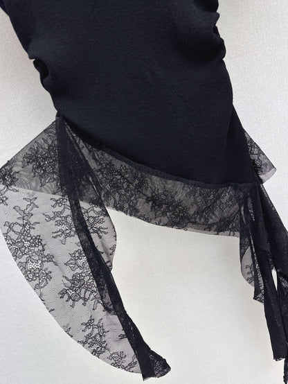 M 25SS Lace knitted shirt