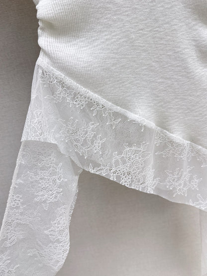 M 25SS Lace knitted shirt