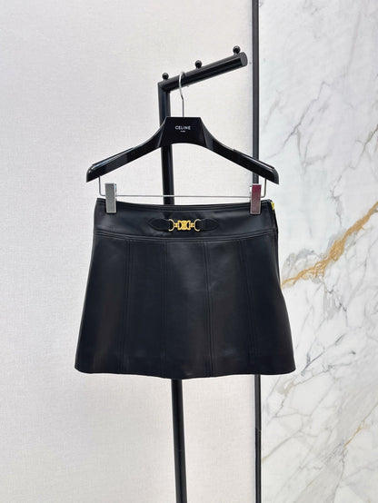 Ce 25ss leather skirt