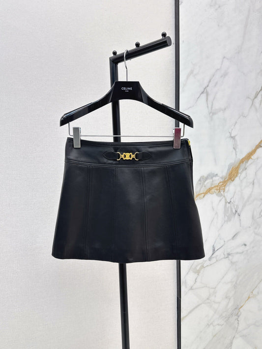 Ce 25ss leather skirt