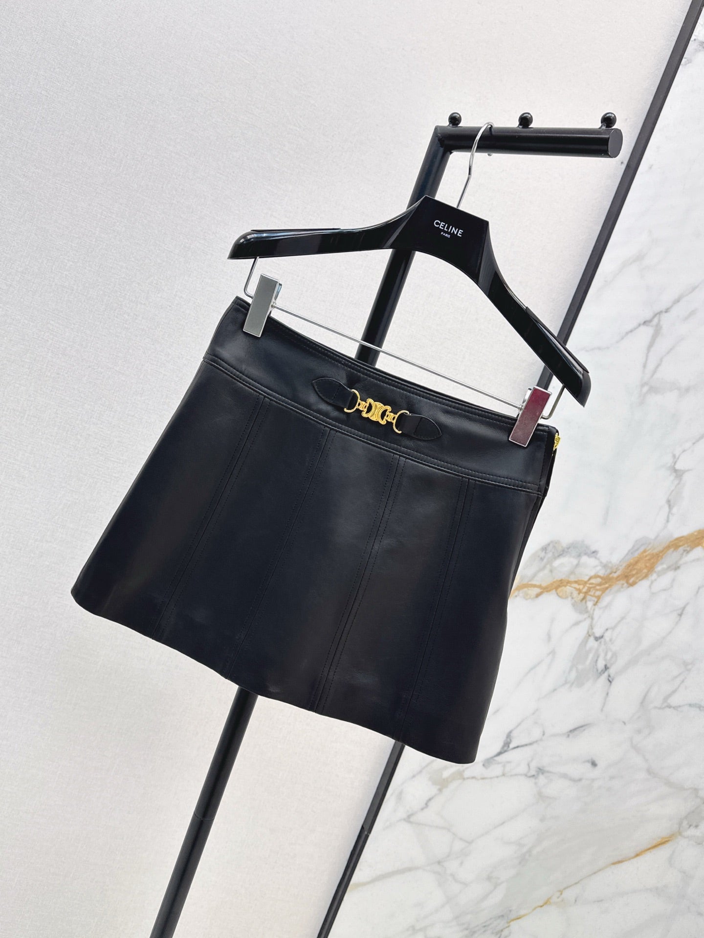 Ce 25ss leather skirt