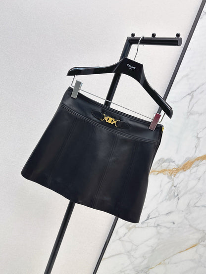 Ce 25ss leather skirt