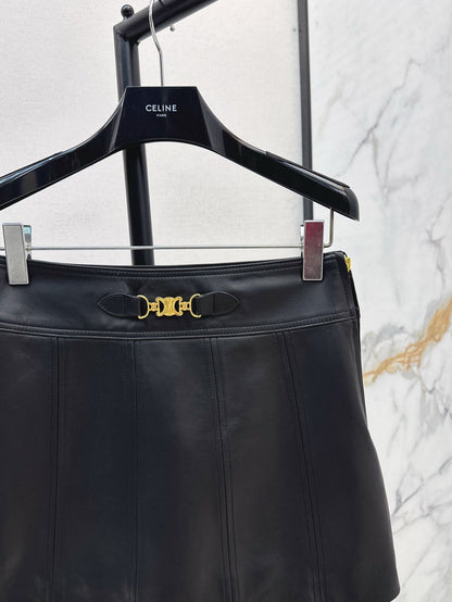 Ce 25ss leather skirt