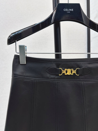 Ce 25ss leather skirt