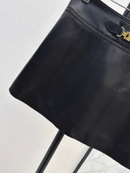 Ce 25ss leather skirt