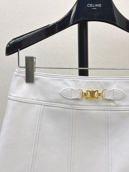 Ce 25ss leather skirt