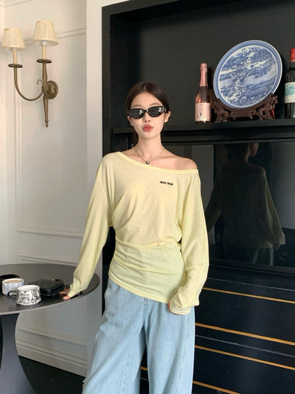 Mi 25ss off-shoulder shirt