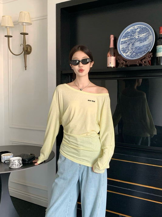 Mi 25ss off-shoulder shirt