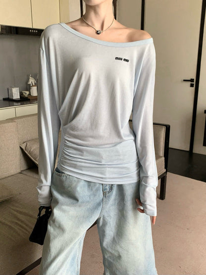 Mi 25ss off-shoulder shirt