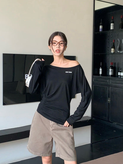 Mi 25ss off-shoulder shirt