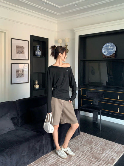 Mi 25ss off-shoulder shirt