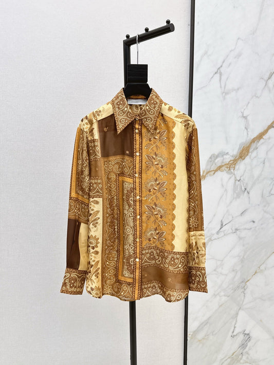 zim 25ss print silk shirt