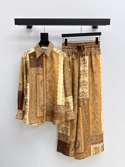 zim 25ss print silk shirt