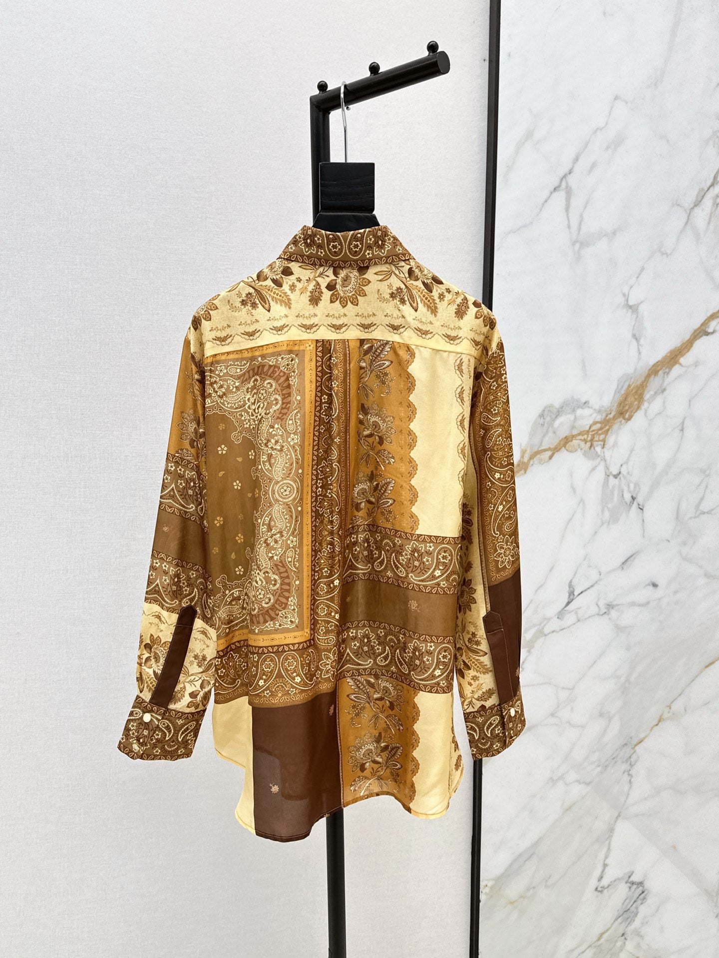 zim 25ss print silk shirt