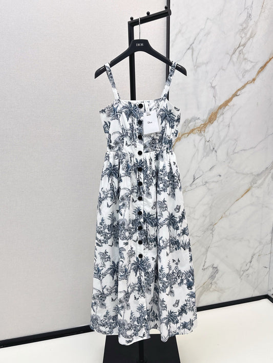 CD 25ss print slip dress