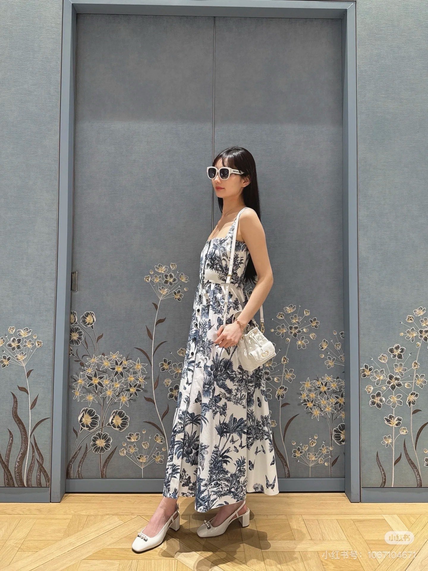 CD 25ss print slip dress
