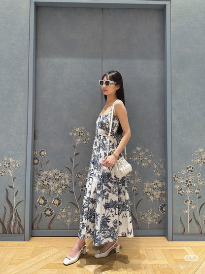CD 25ss print slip dress
