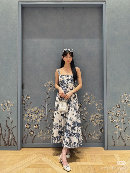CD 25ss print slip dress
