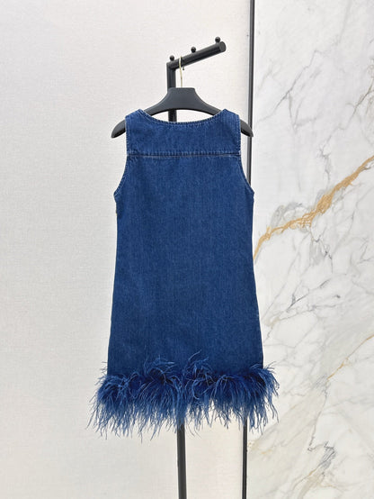 Val 25ss Removable ostrich feathers dress