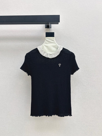CE 25SS ruffle knit shirt