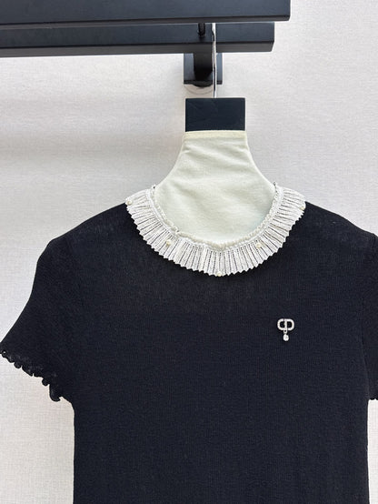 CE 25SS ruffle knit shirt