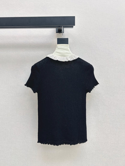 CE 25SS ruffle knit shirt