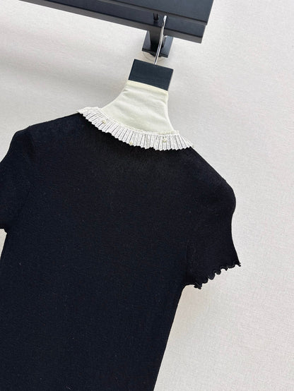 CE 25SS ruffle knit shirt
