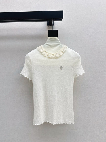 CE 25SS ruffle knit shirt
