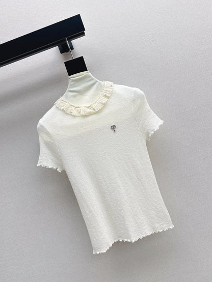 CE 25SS ruffle knit shirt