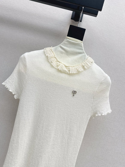 CE 25SS ruffle knit shirt