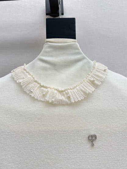 CE 25SS ruffle knit shirt