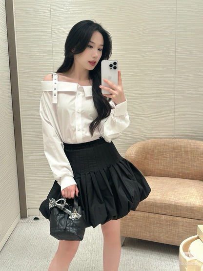 CD 25SS pleated skirt