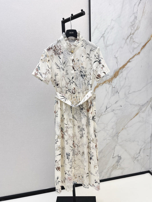CD 25ss print shirt dress