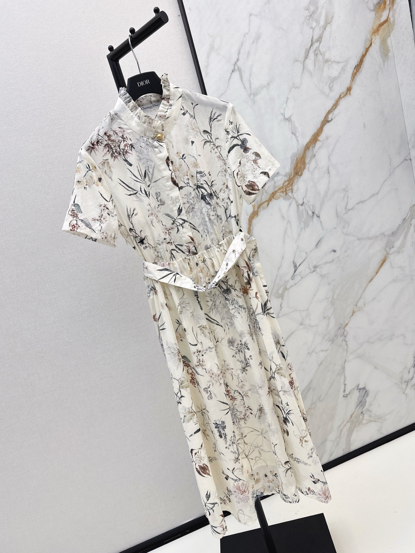 CD 25ss print shirt dress