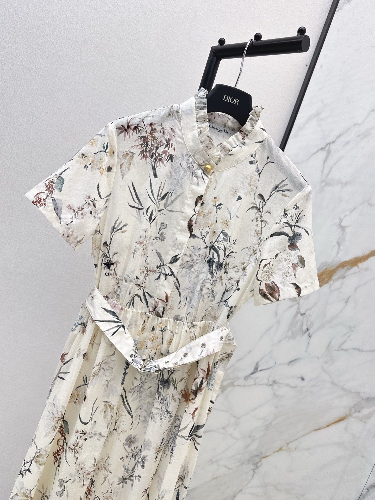 CD 25ss print shirt dress
