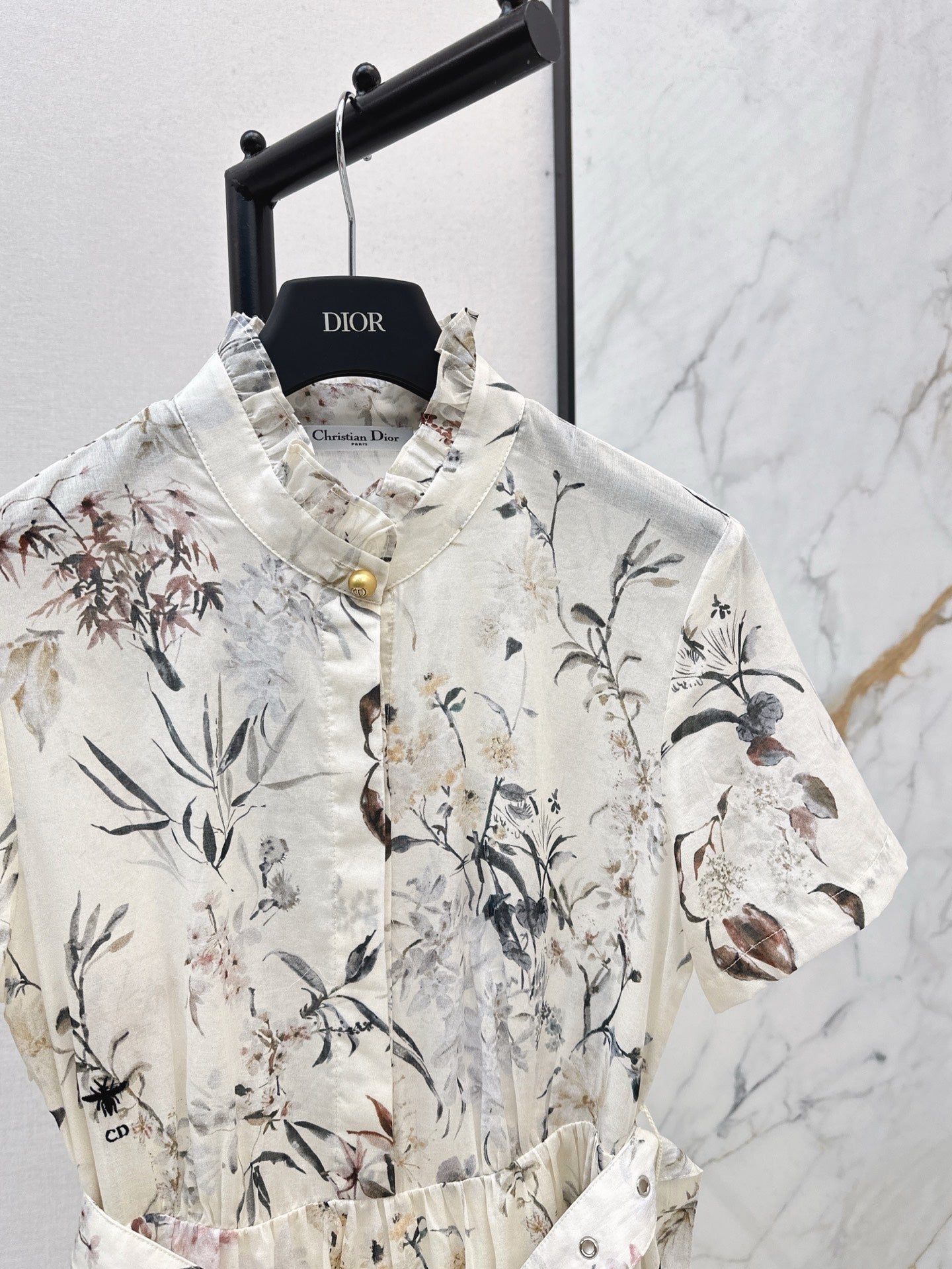 CD 25ss print shirt dress