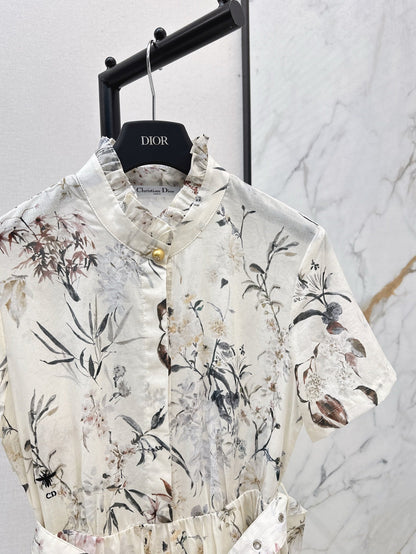 CD 25ss print shirt dress