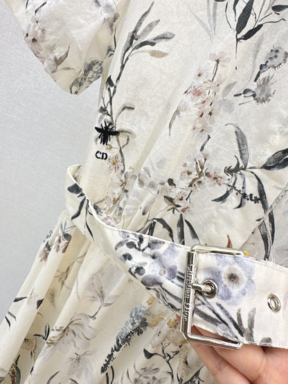 CD 25ss print shirt dress