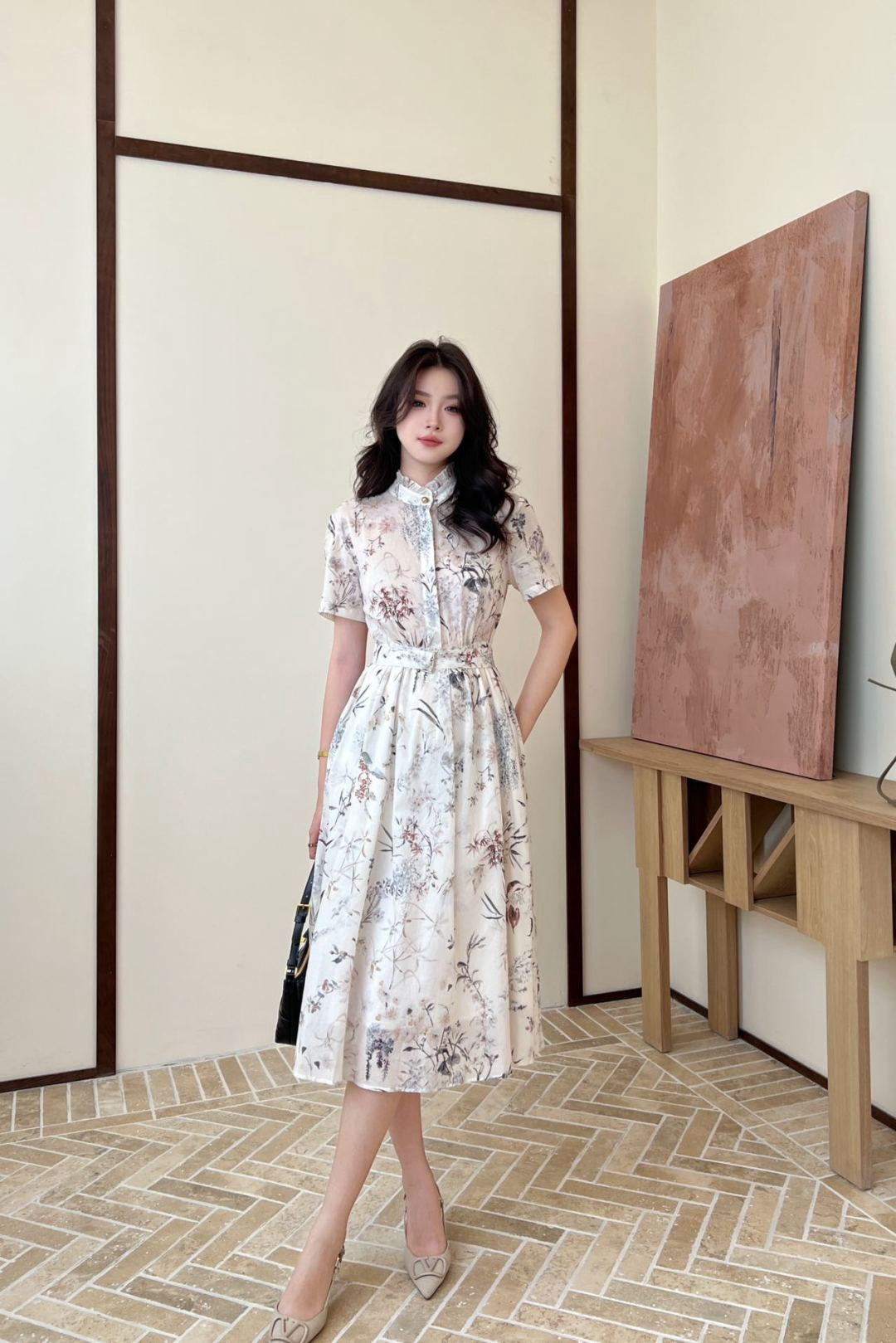 CD 25ss print shirt dress