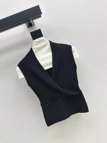 CD 25ss V-neck knit shirt