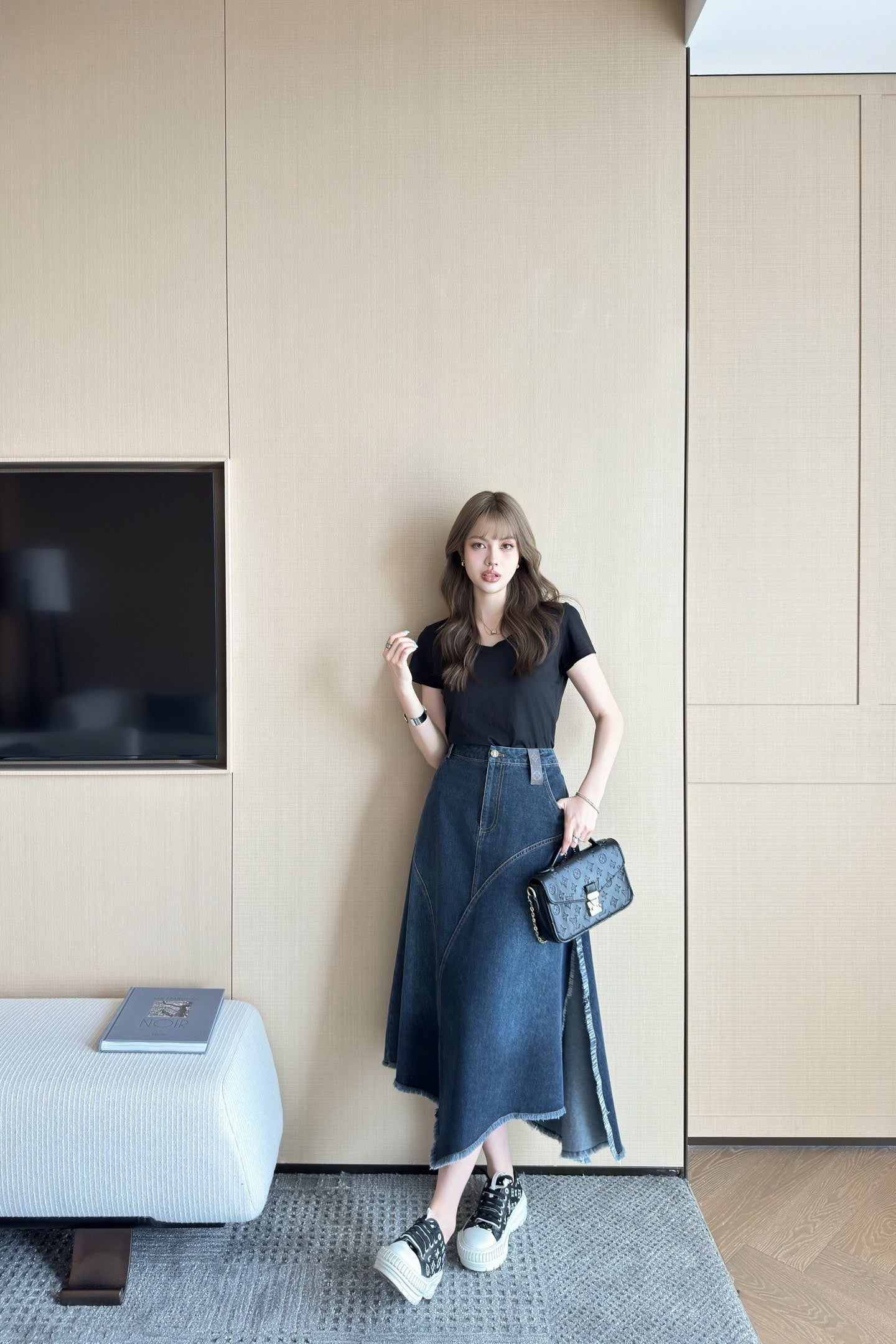 Lou 25ss denim skirt
