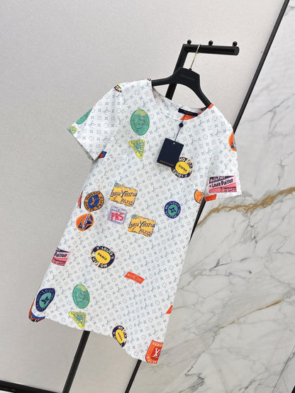 L 25ss print dress