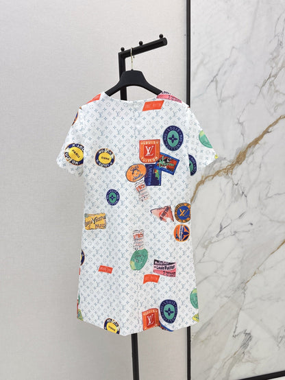 L 25ss print dress
