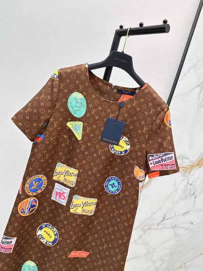 L 25ss print dress