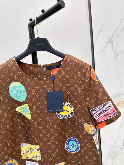 L 25ss print dress